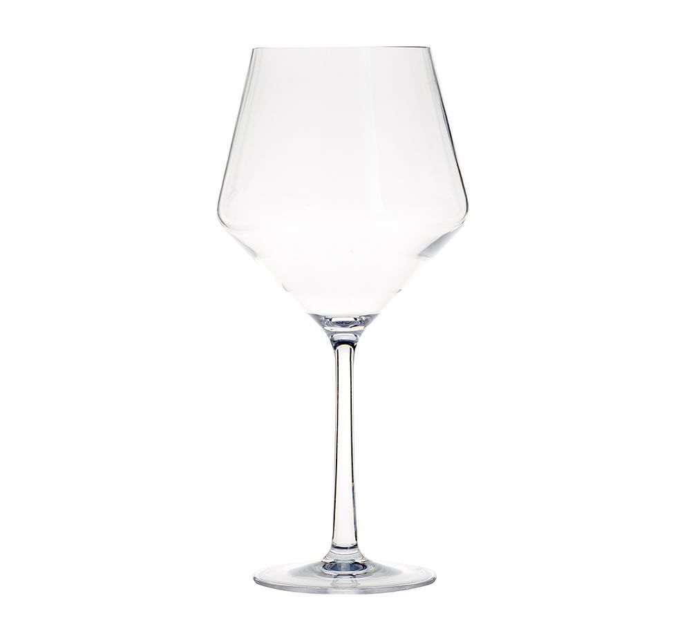 Happy Hour Acrylic Stemmed Wine Glasses, Set of 4 - Clear | Pottery Barn (US)