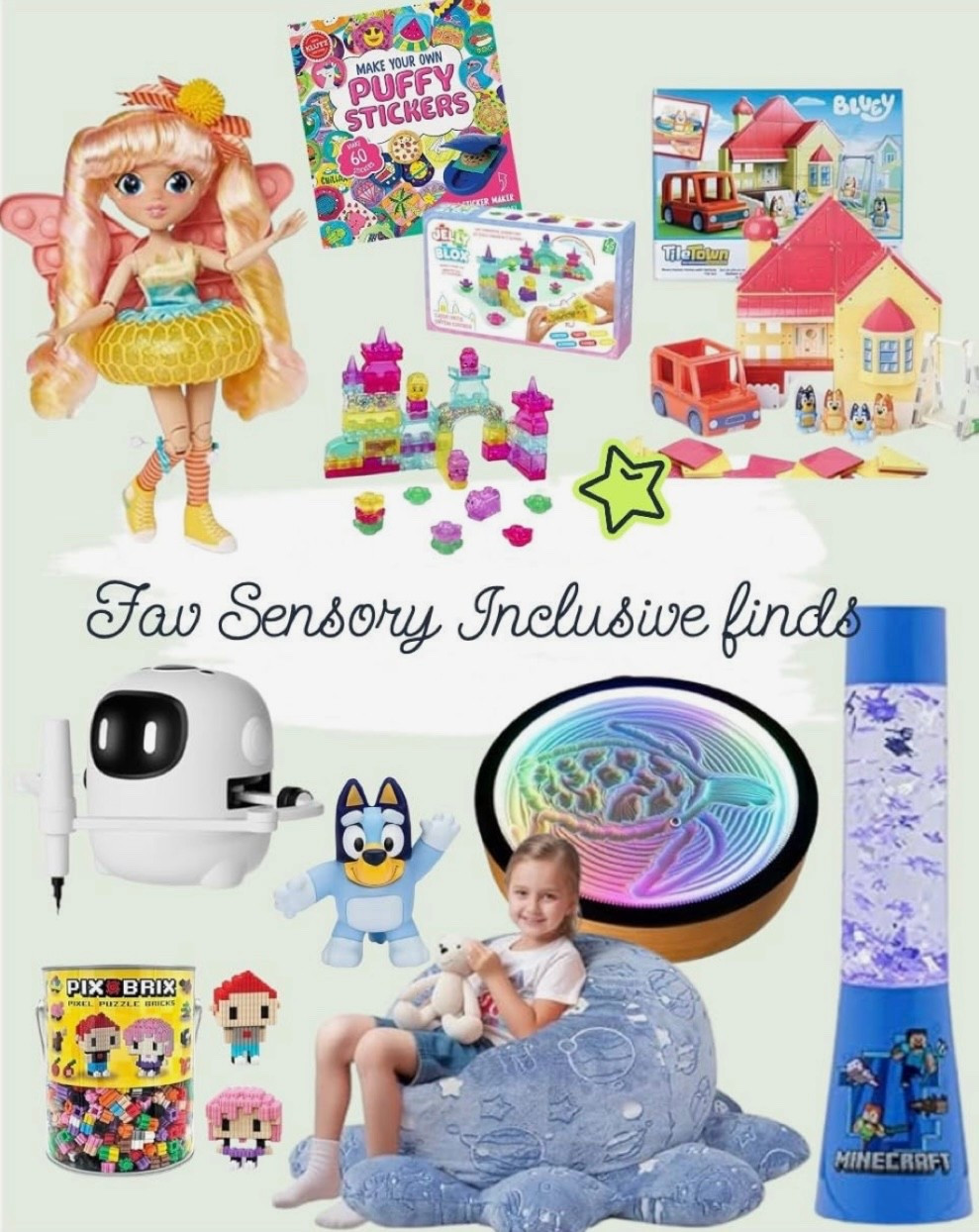 Sensory and regulation finds that aren’t necessarily common or marketed as sensory toys. If it provides sensory input and increases regulation, it’s a win + it works! 
• I have endless toys, products, + activities that are way more budget friendly than ‘sensory’ labeled products. Finding and buying them gives me a big dopamine hit 🫣😂

#Screenfree #screenfreetoys #autismmom #autismtoys #sensoryplay #sensorytoys 


#LTKGiftGuide #LTKSaleAlert #LTKKids