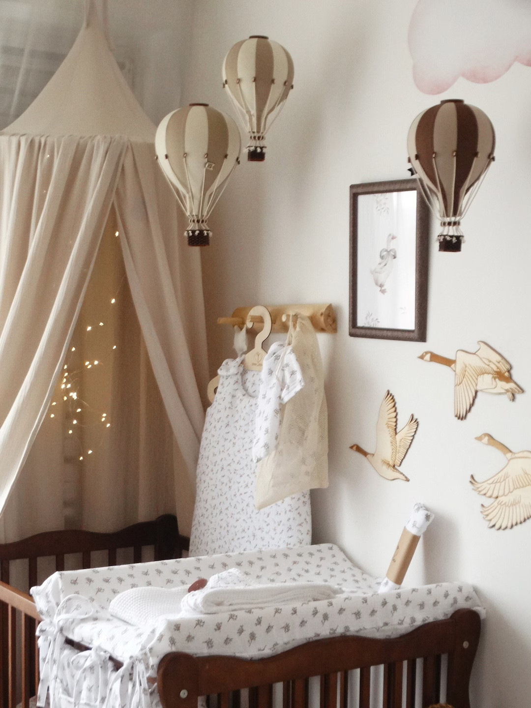 Beige Cream Decorative Balloon Hot Air Balloon Fabric Air Balloon Kids Wall Decoration Ballon Dec... | Etsy (US)