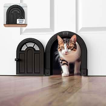 Cat Door Interior Door - No-Flap Cat Door for Interior Door, Cat Door Interior Door for Cats Up t... | Amazon (US)