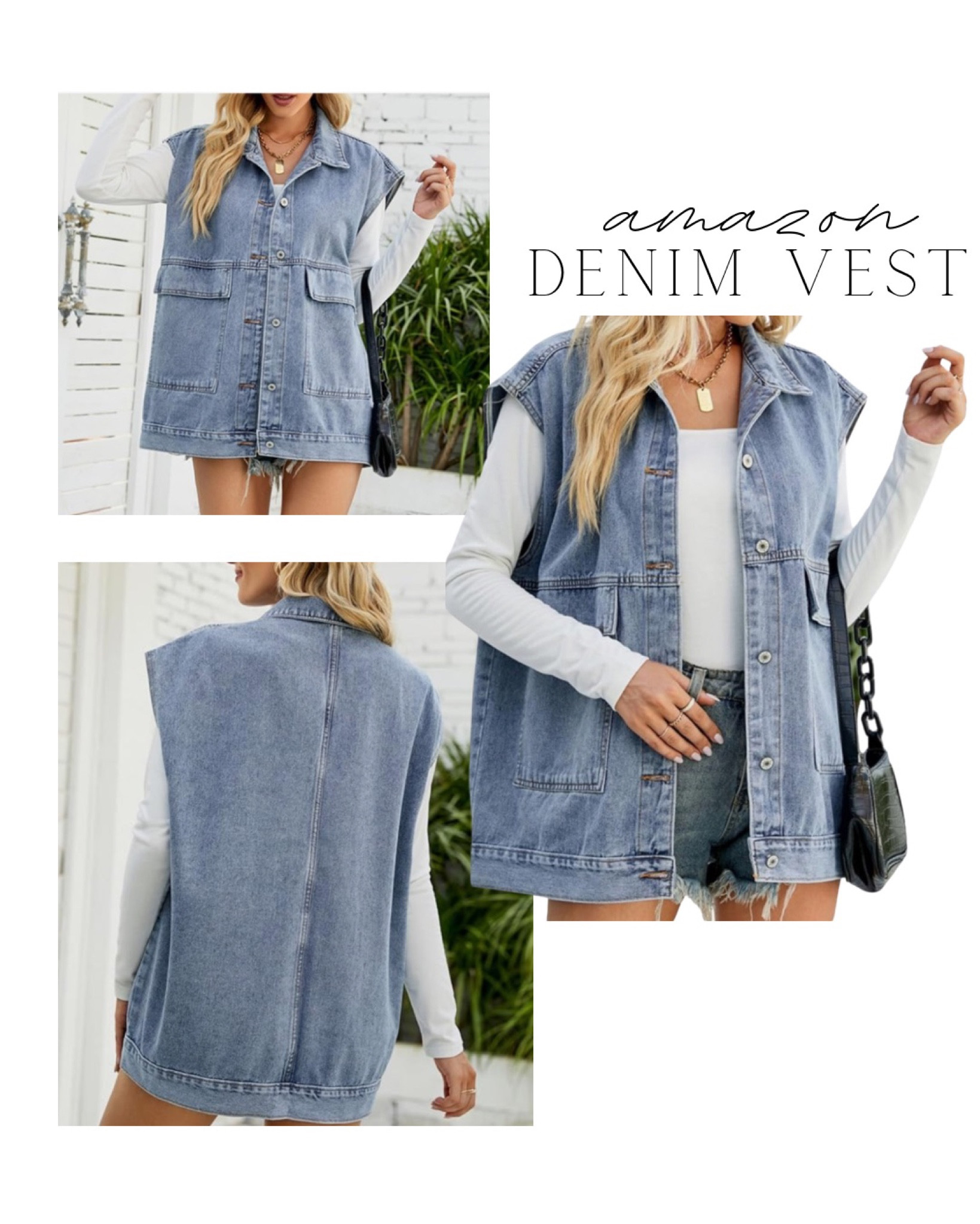 Amazon Finds 💅🏼 adorable trendy denim vest 

#LTKfindsunder50 #LTKstyletip