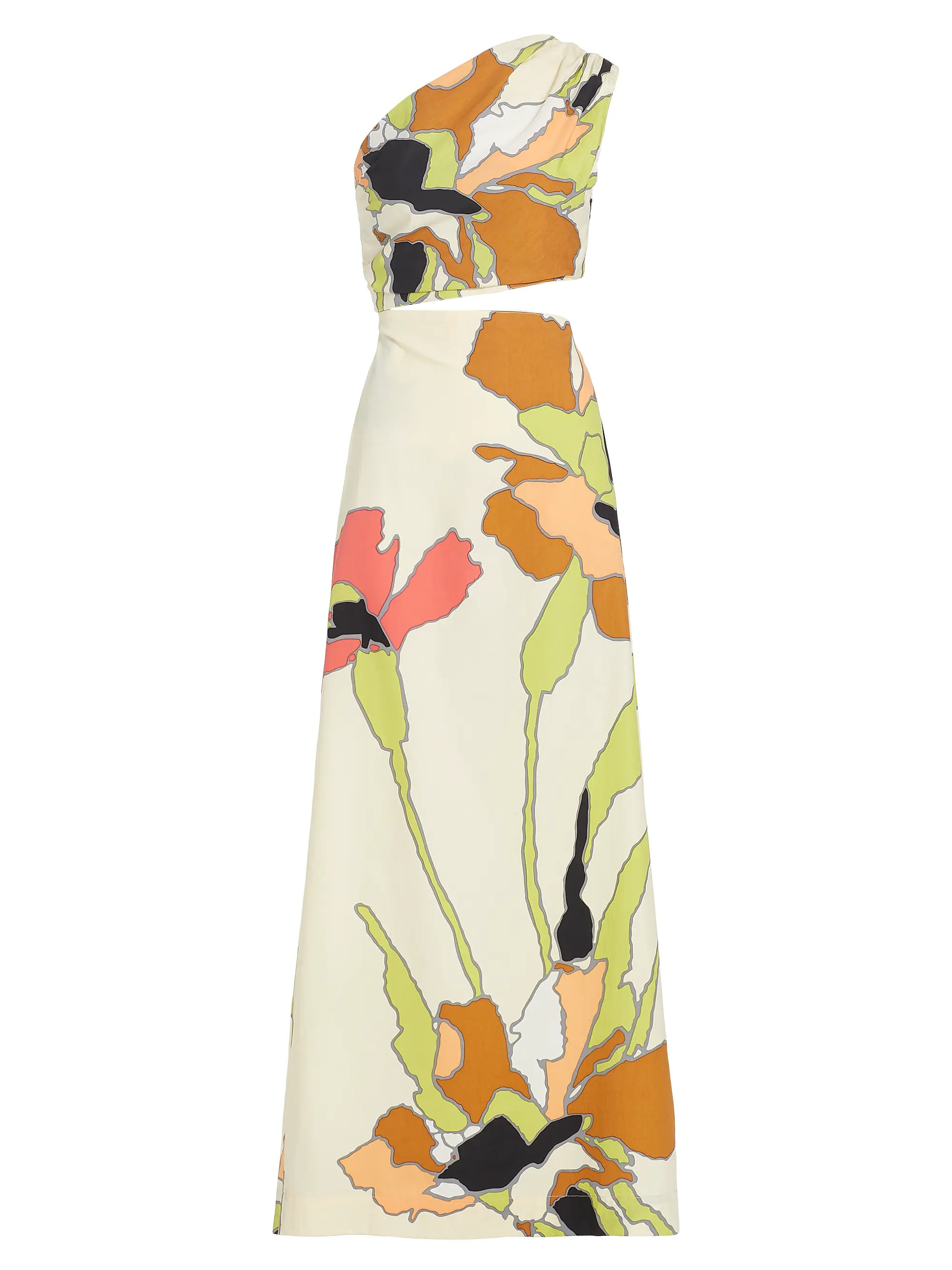 Floral Asymmetric Cut-Out Maxi Dress | Saks Fifth Avenue