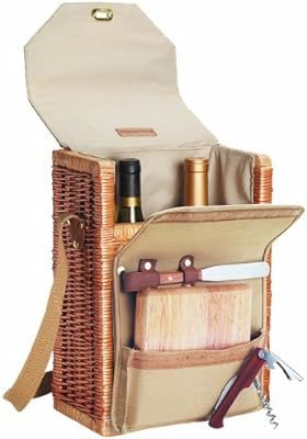 Picnic Time Corsica Insulated Wine Basket with Wine and Cheese Accessories | Amazon (US)