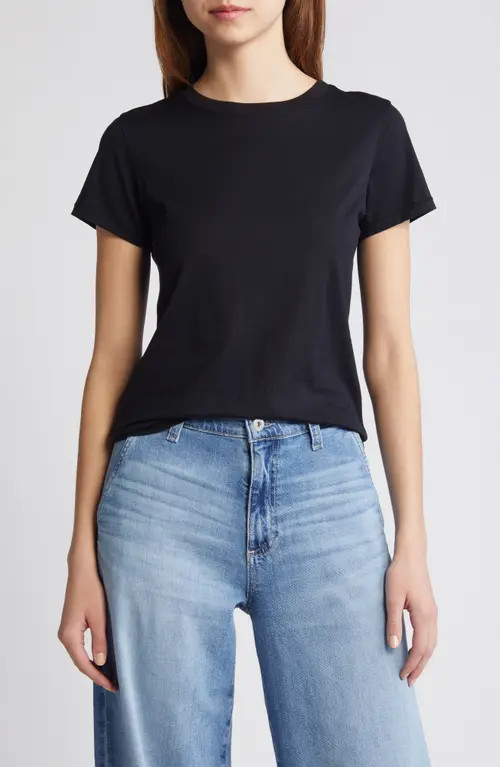 FRAME Baby Tee in Black at Nordstrom, Size Large | Nordstrom