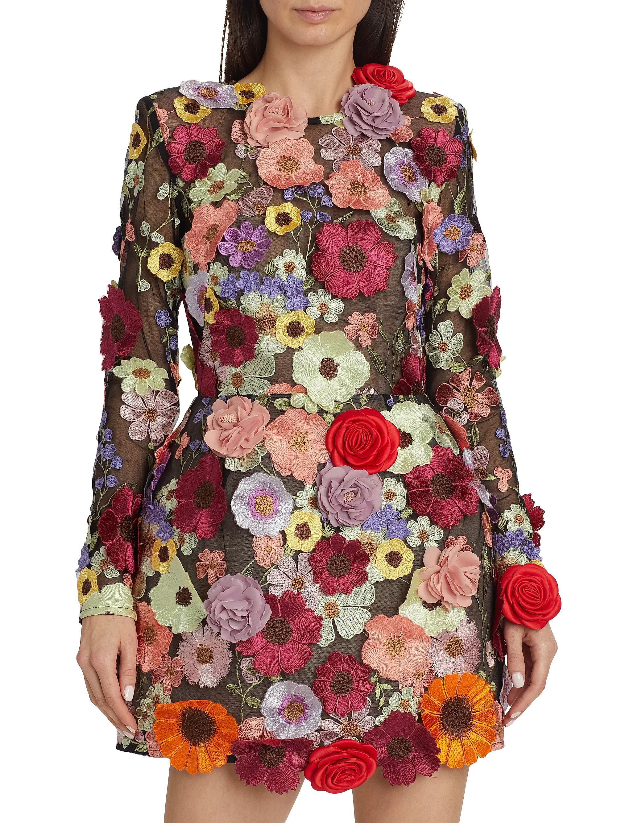 Bouquet Maraya Long-Sleeve Minidress | Saks Fifth Avenue