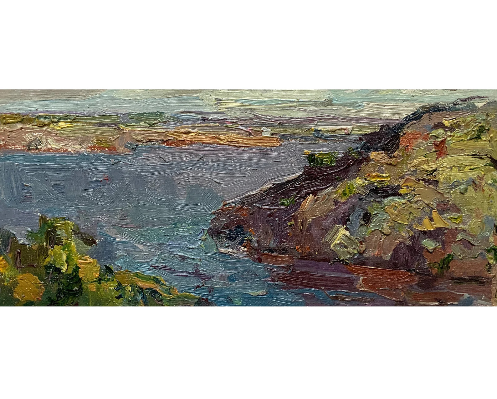 DNIPRO RIVER LANDSCAPE Vintage Original Oil Painting by - Etsy | Etsy (US)