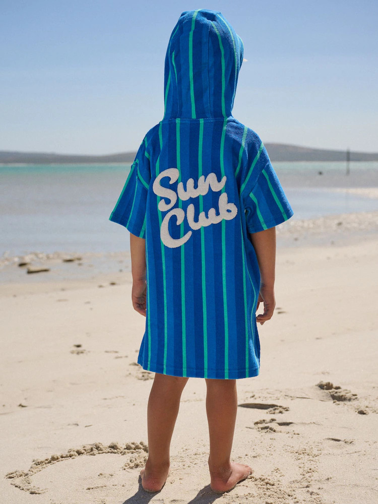 Blue/Green Stripe Towelling Zip Through Cover-Up (3mths-7yrs) | Next US