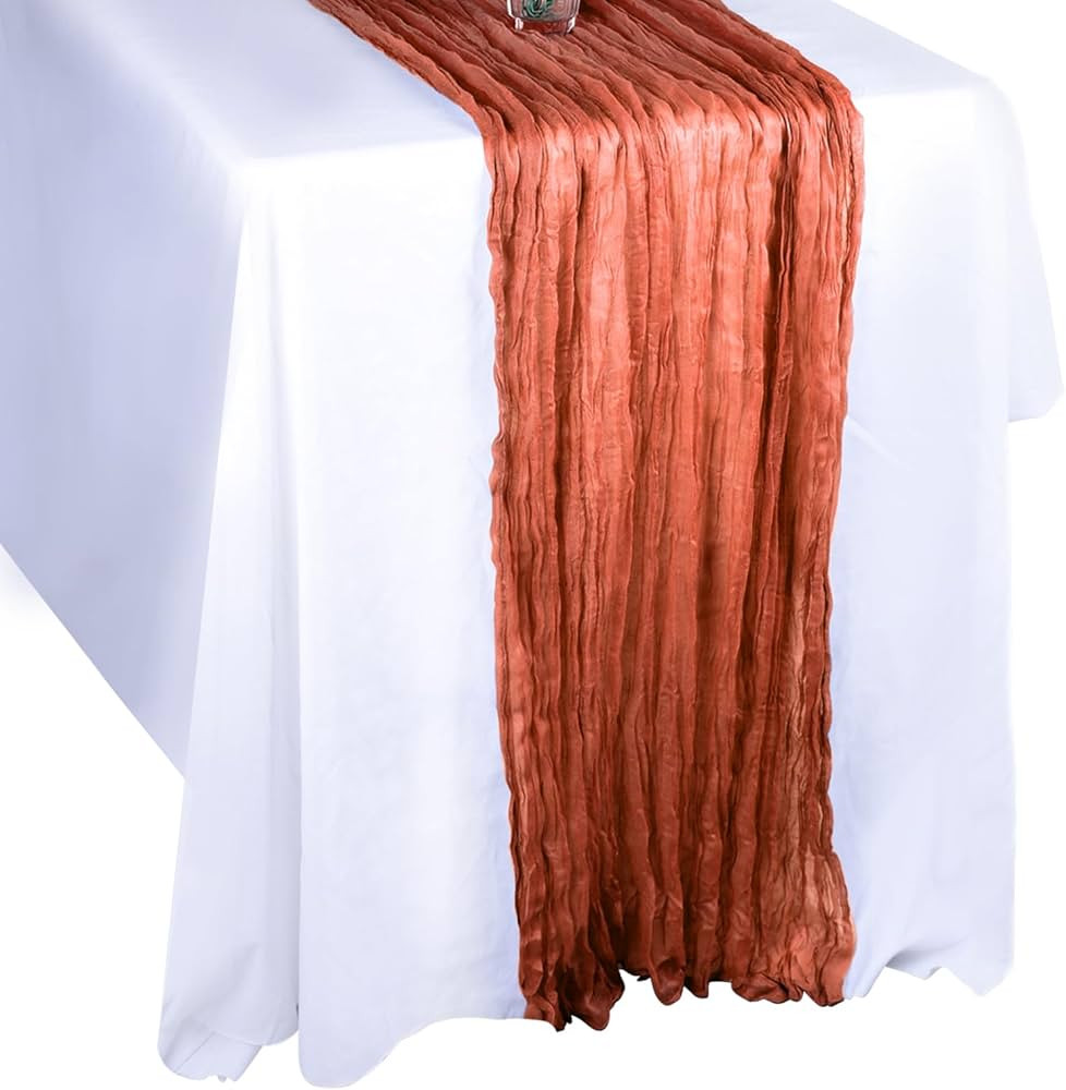 MIAHART 1 Pack Cheesecloth Table Runner，35"x120"Cheesecloth Gauze Table Runner Boho Cheese Clot... | Amazon (US)