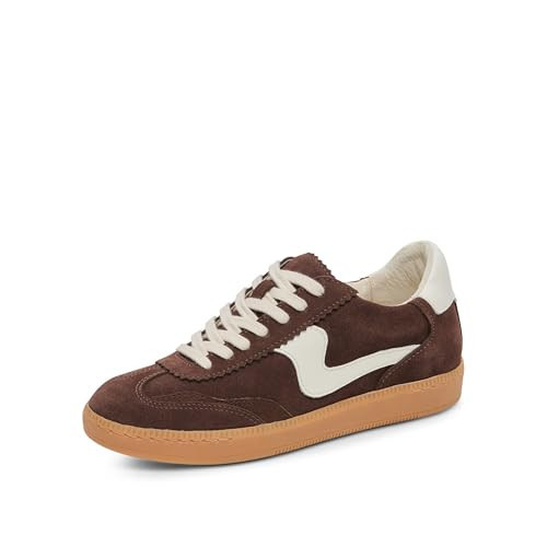 Dolce Vita Women's Notice Sneaker, DK Brown Suede Leather, 8.5 | Amazon (US)