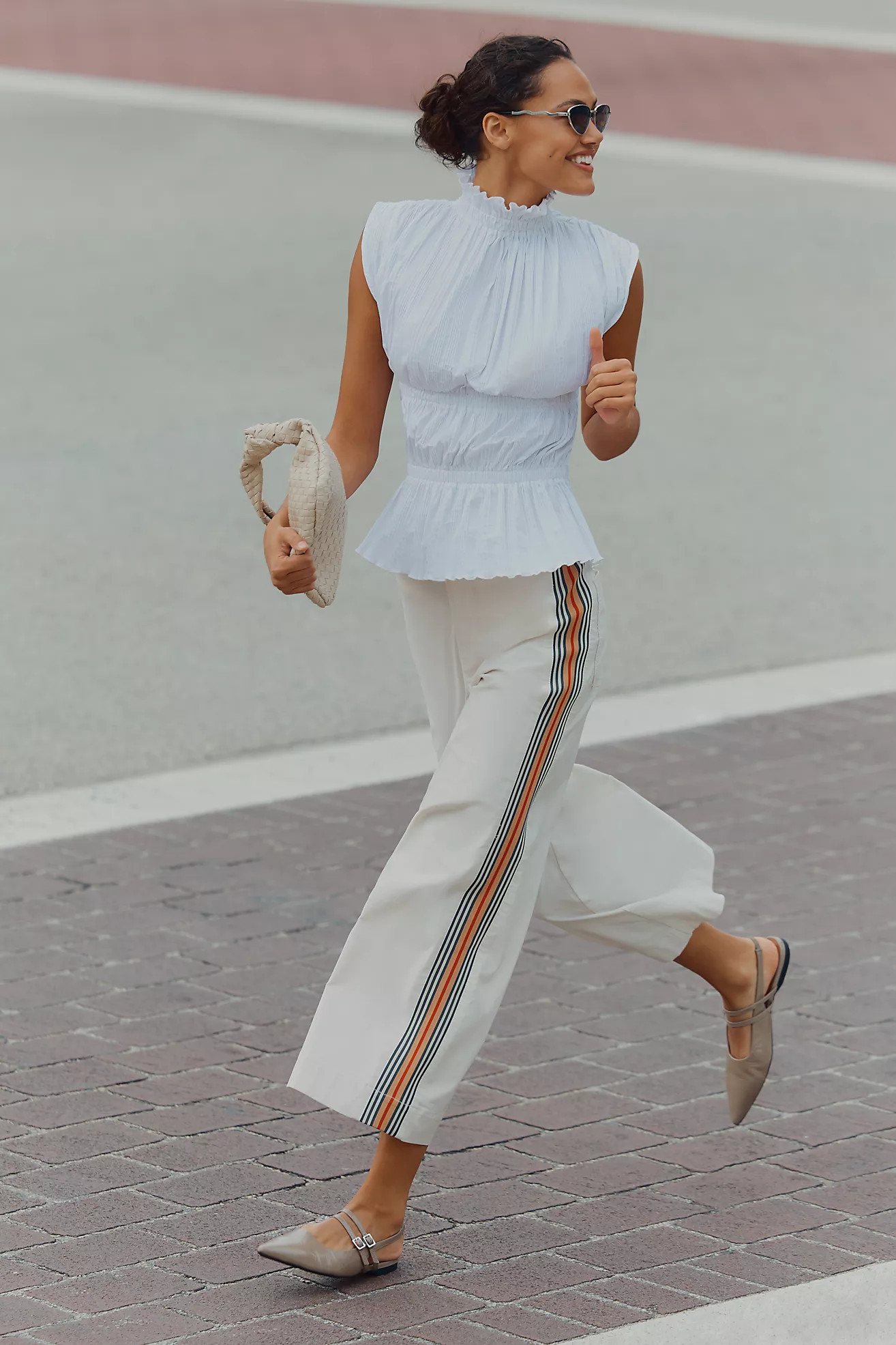 By Anthropologie High-Neck Smocked Blouse | Anthropologie (US)