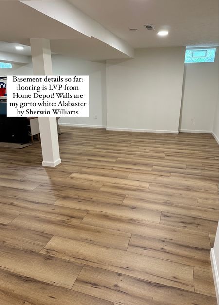 Just a few details on the new basement! Flooring is LVP from Home Depot and linked here! Paint is Alabaster by Sherwin Williams. More to come! 

#LTKHome