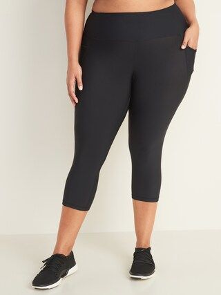 High-Waisted PowerSoft Cropped Plus-Size Leggings | Old Navy (US)