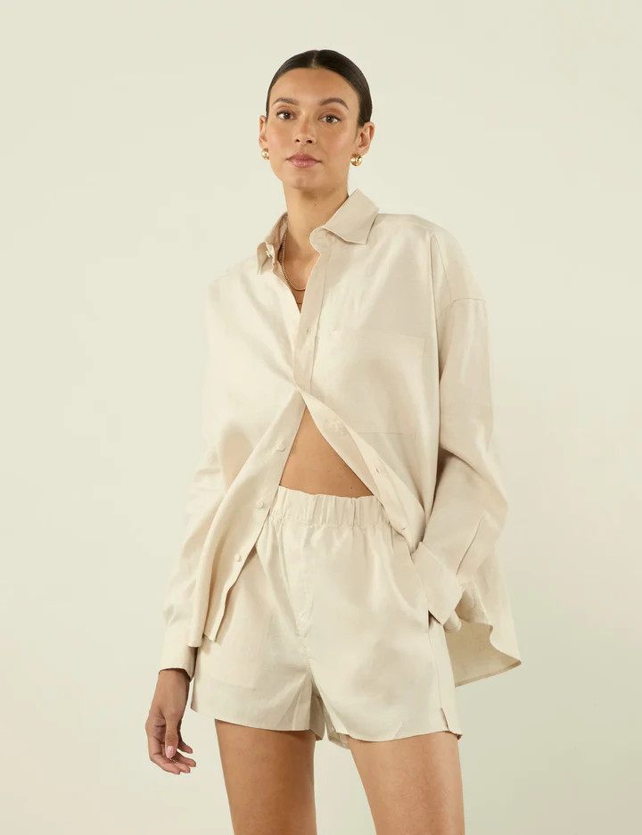 The Boxer: Hemp, Parchment | With Nothing Underneath