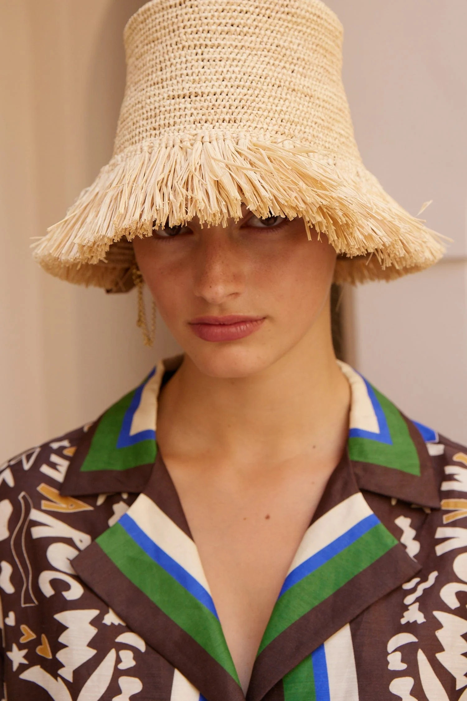 MICHELLE RAFFIA FRINGED BUCKET HAT | Alemais (AU, US, UK)