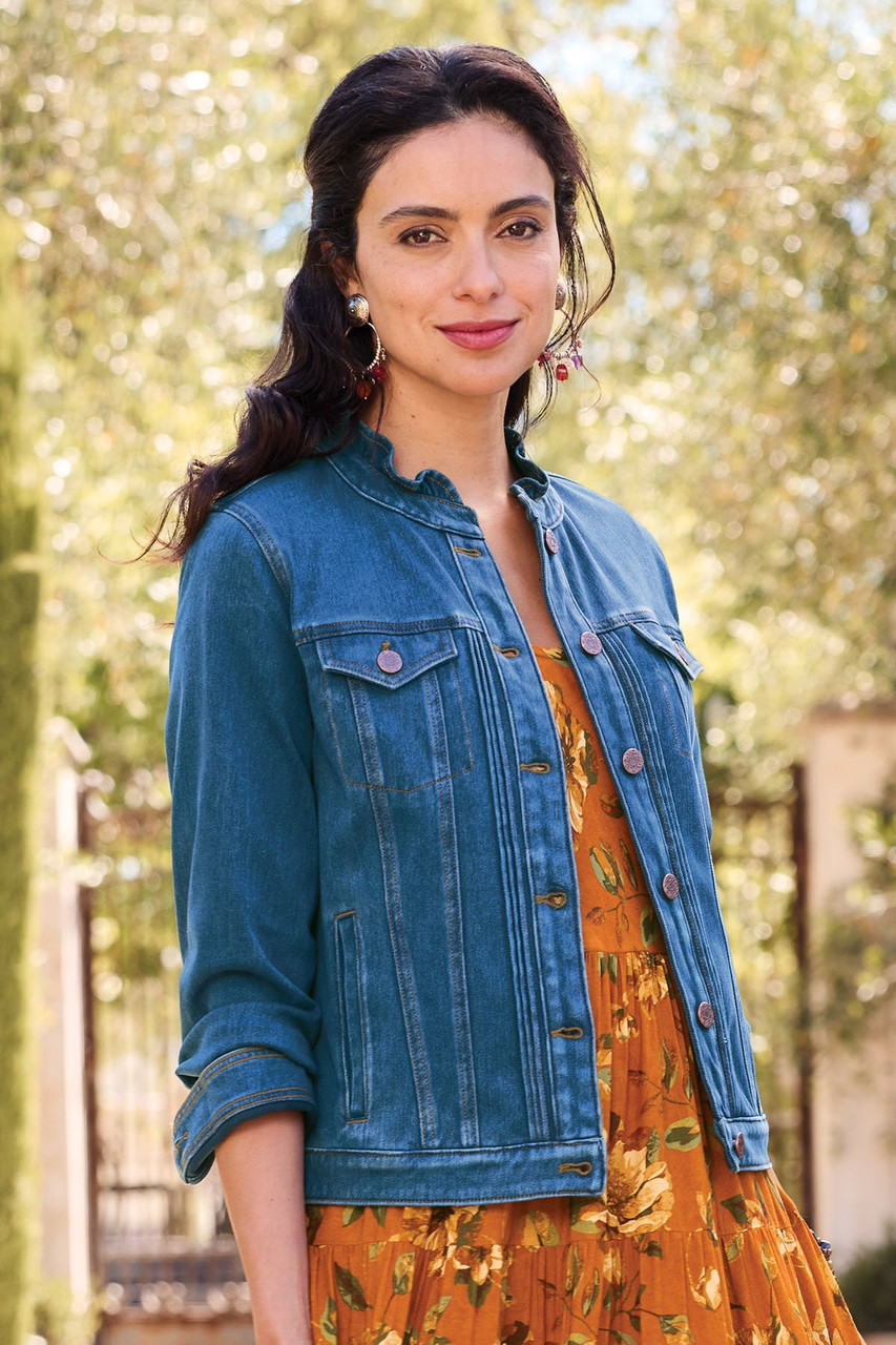 Comfort Knit Denim Jacket | Soft Surroundings