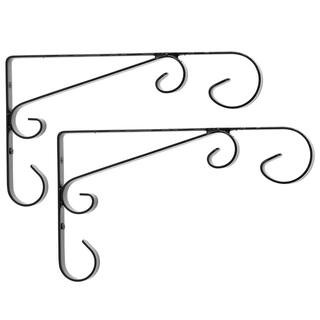 Arcadia Garden Products Apache 12 in. Black Metal Alloy Plant Bracket (2-Pack) BR07E - The Home D... | The Home Depot