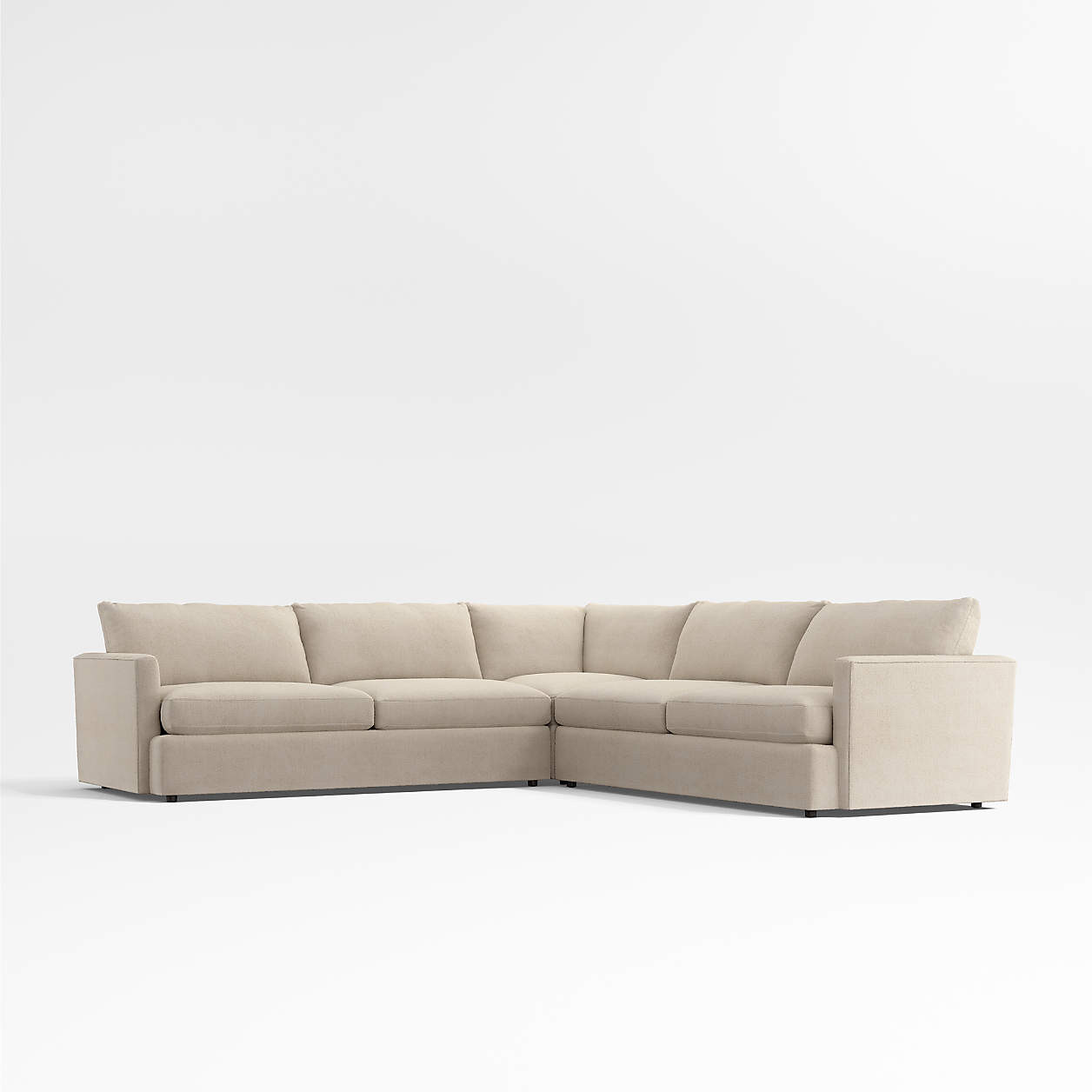 Lounge 3-Piece L-Shaped Sectional Sofa + Reviews | Crate & Barrel | Crate & Barrel