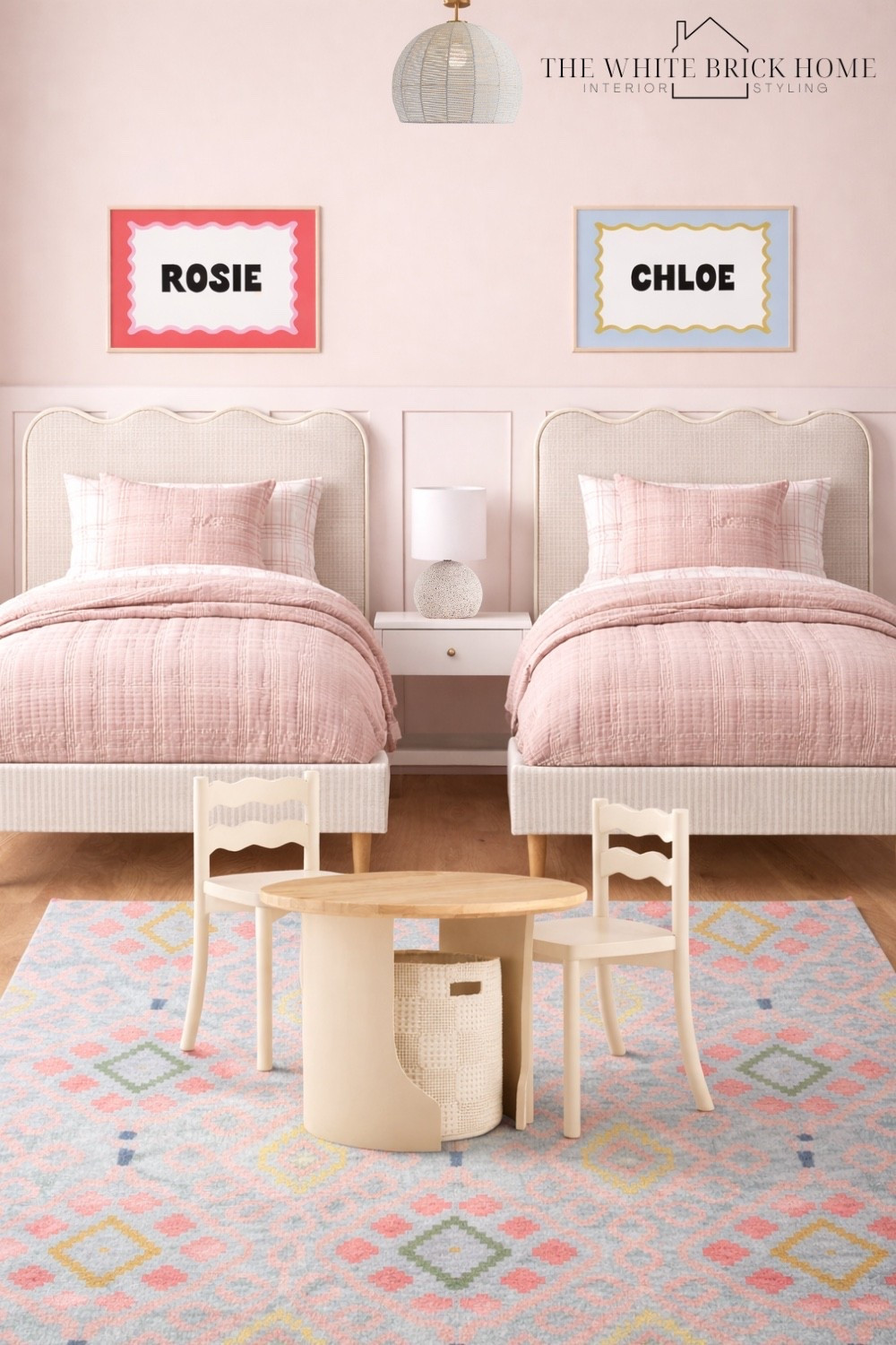 A timeless shared girls bedroom that blends blush tones, personalized details, and cozy textures to create a space siblings will love spending time together in! 
🖤🖤black
Girls room, girls bedroom, kids room, kids bedroom, girls room decor, girls room bed, girls room wall art, girls room rug, girls room design, pink bedroom, pink kids room, pink shared bedroom, pink girls room, shared bedroom design, shared kids room, girls room wall name, girls room decor ideas, girls room rug, girls room bedding, kids bed. Crate and kids, Etsy, wayfair 


#LTKKids #LTKHome #LTKSaleAlert