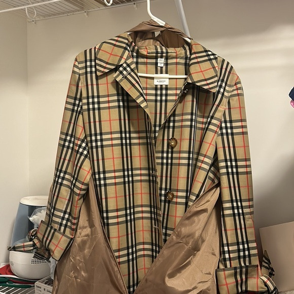 Burberry Tan Plaid Trench Coat | Poshmark