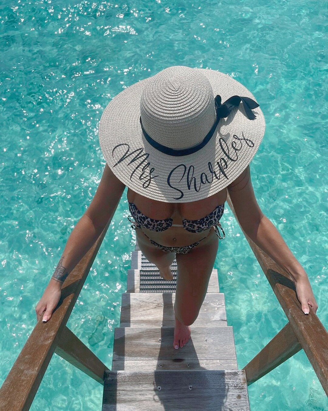 Ladies Personalised Floppy Straw Hat. Holiday Beach Hat. Hen - Etsy | Etsy (US)