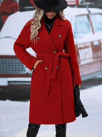 Red coat | SHEIN