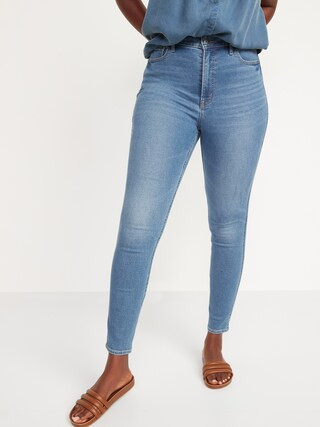 Extra High-Waisted Rockstar 360° Stretch Super Skinny Medium-Wash Jeans for Women | Old Navy (US)