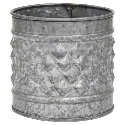 Stonebriar Antique Galvanized Metal Farmhouse Planter | Target