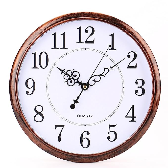 Bekith 12 inch Retro Clock Non Ticking Silent Quality Quartz Decorative Home/Office/School Wall C... | Amazon (US)