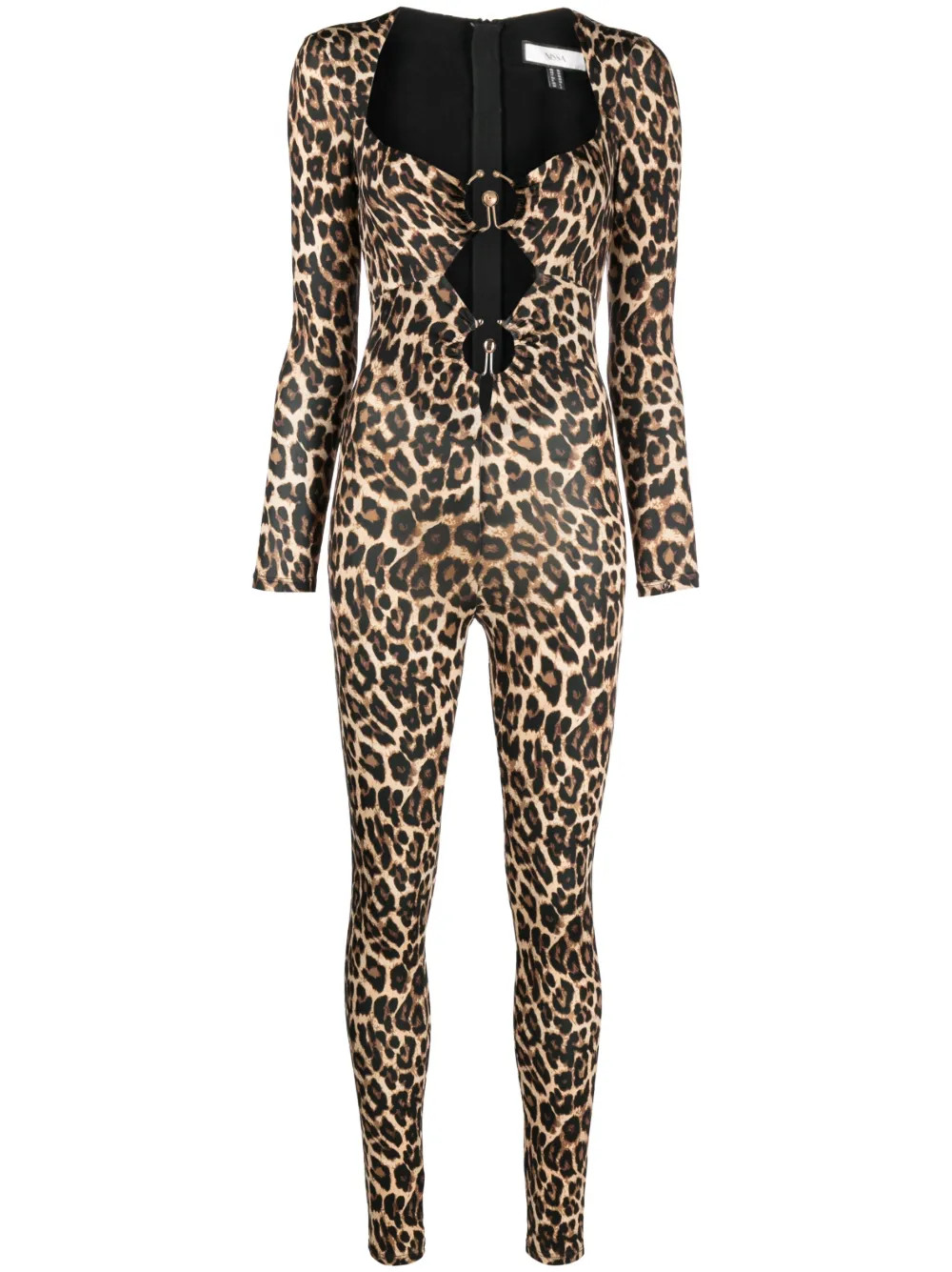 leopard-print skinny-cut jumpsuit | Farfetch Global