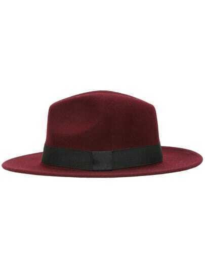 Wine Red Casual Oversize Hat | SHEIN