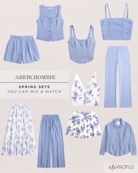Matching Sets for Spring // Abercrombie, spring fashion, spring outfits, spring trends, vacay outfits, vacation outfit, spring outfit ideas, matching sets, Abercrombie outfits
