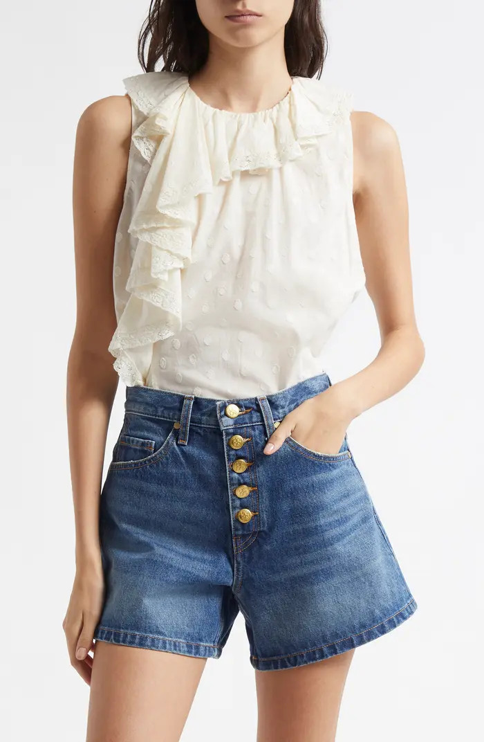 Thalia Ruffle Sleeveless Top | Nordstrom
