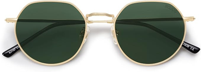 SOJOS Round Polygon Polarized Sunglasses for Women Men Retro Classic Vintage Shades Hedy SJ1157 | Amazon (US)