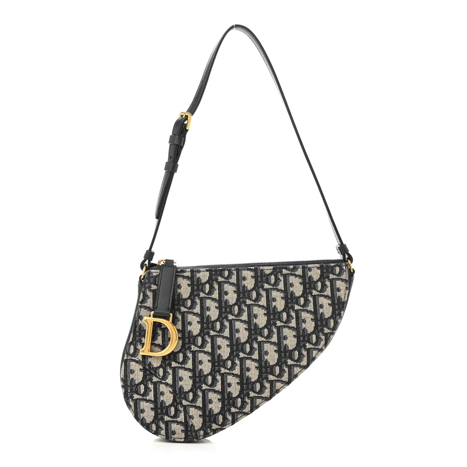 Oblique Saddle Rodeo Pouch Navy Blue | FASHIONPHILE (US)