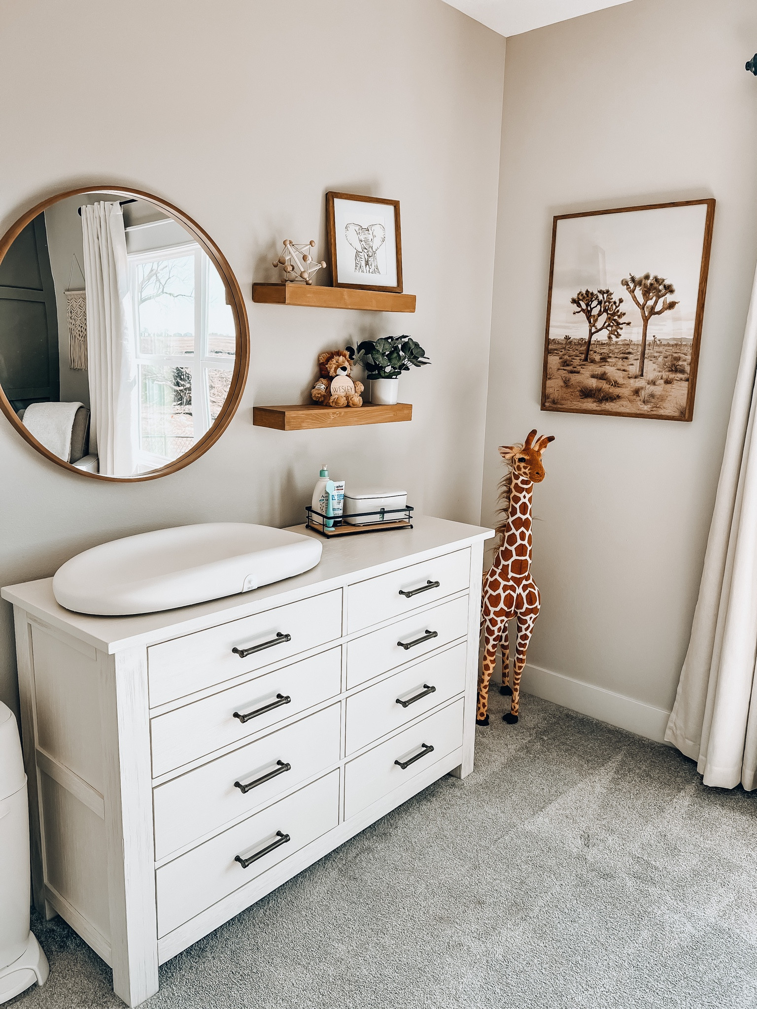 Nursery changing table. Target style. Nursery decor. Neutral home decor. Neutral nursery. 