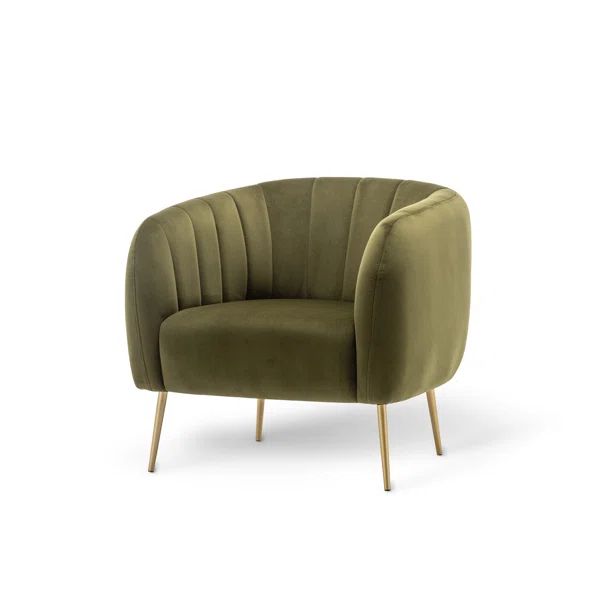 Indianola Modern Channel Tufted Barrel Accent Chair | Wayfair North America