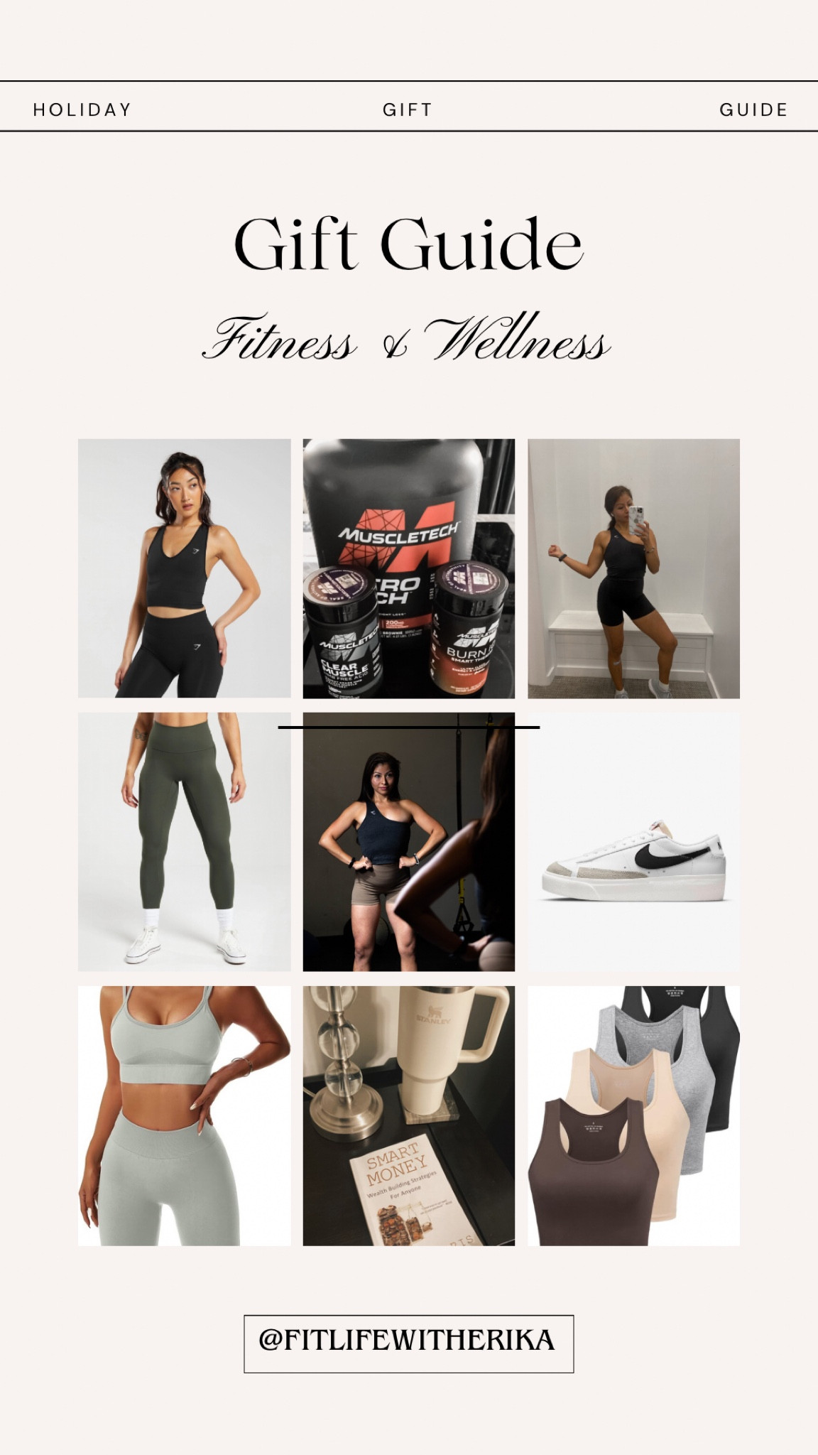 Fitness & Wellness Gift Guide.
From beautiful, comfortable, sexy gym outfits to comfortable trendy sneakers and water tumblers.

#LTKfitness #LTKHoliday #LTKGiftGuide