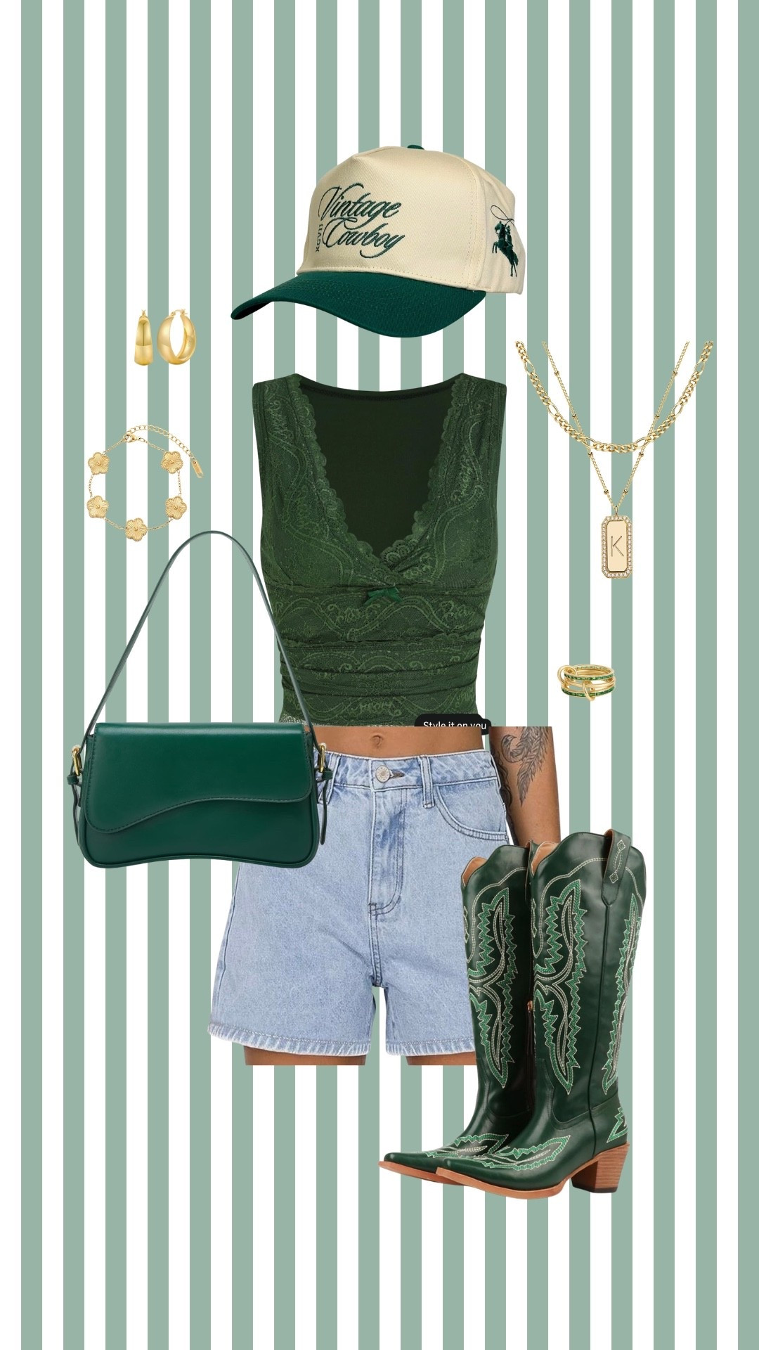 Western with a twist 💚

#LTKootd #LTKMidsize