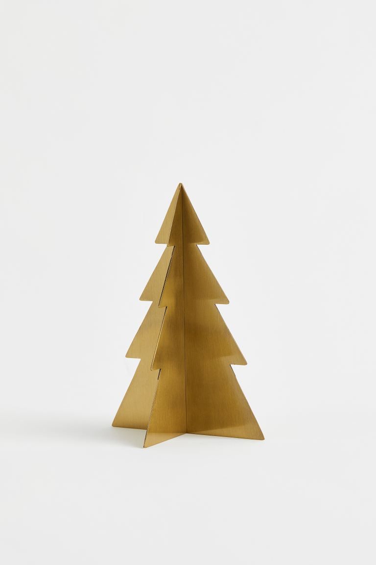 Tree-shaped Table Decoration - Gold-colored/Christmas tree - Home All | H&M US | H&M (US + CA)
