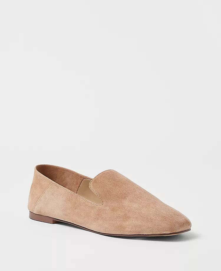 Step Back Suede Smoking Slippers | Ann Taylor (US)