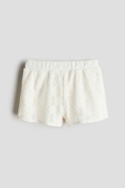 Pull-on Shorts - Regular waist - Short - Natural white - Kids | H&M US | H&M (US + CA)