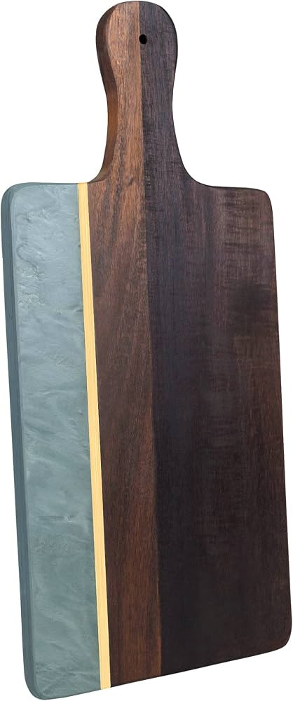 Fkksparkler Cutting Board with Marble and Wood, 16.5”X 7” Cheese Board with Handle,Serving bo... | Amazon (US)