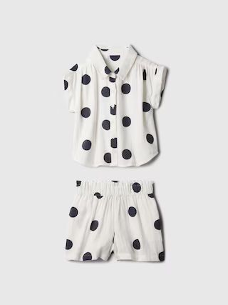 babyGap Crinkle Gauze Two-Piece Outfit Set | Gap (US)