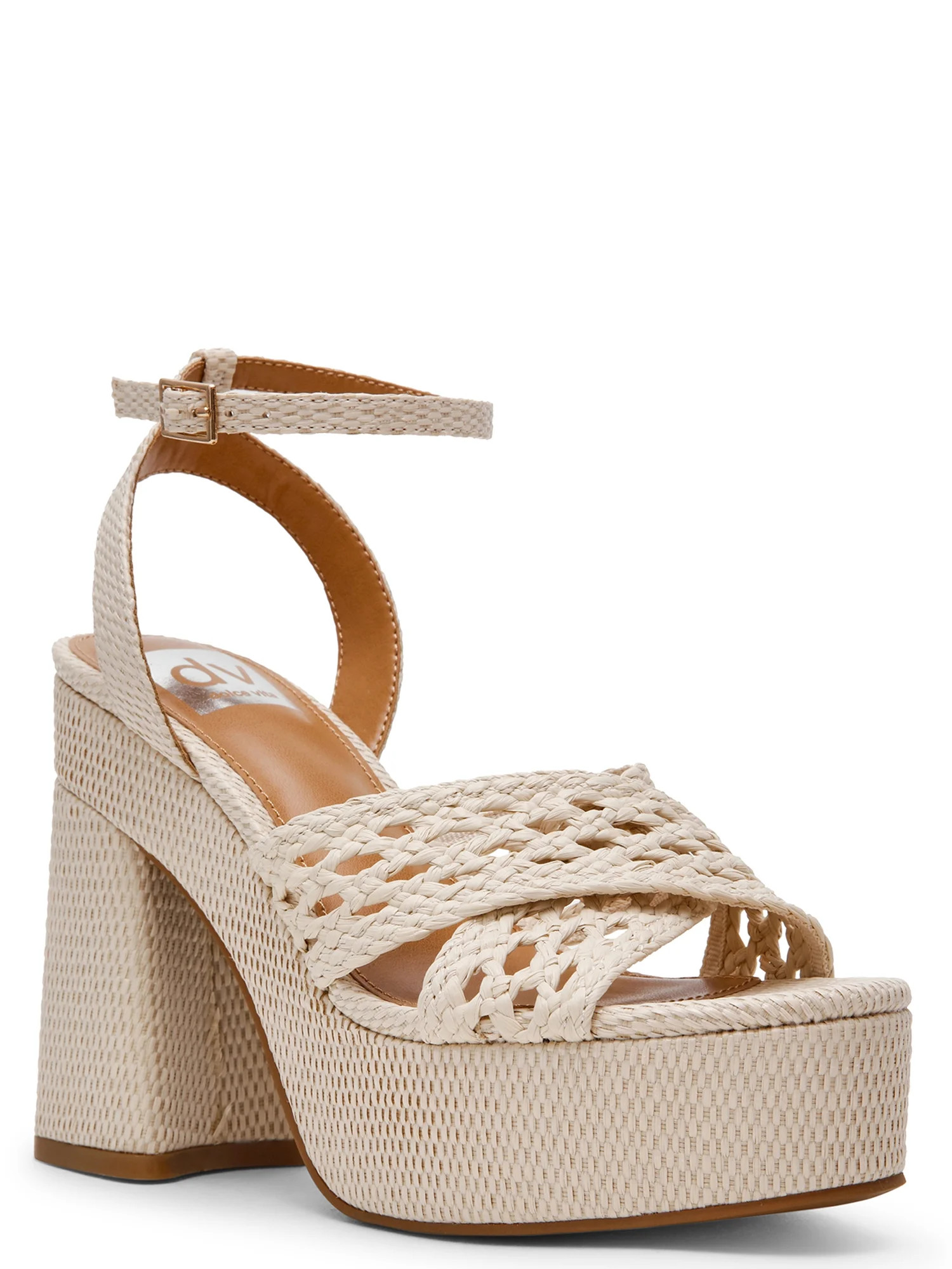 DV Dolce Vita Women's Whishora Platform Block Heel Sandal with Ankle Strap | Walmart (US)