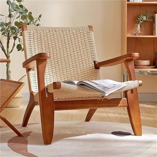 Handwoven Cord Armchair, Lazy Sofa Simple Lazy Sofa Chair, Mid Century Modern Accent Chairs, Comf... | Amazon (US)