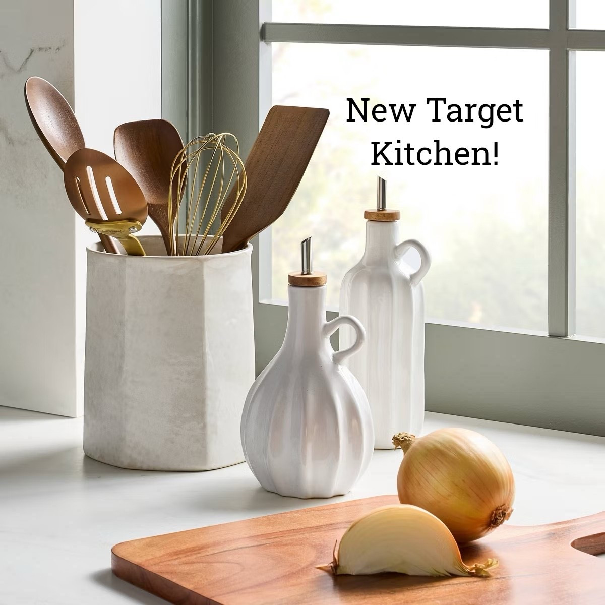 New Hearth and Hand kitchen collection at Target! Shop oil and vinegar set, utensil holder, wood utensils and more from the new spring collection! Shop your favorites soon! Free shipping. 

#LTKFindsUnder50 #LTKFindsUnder100 #LTKHome