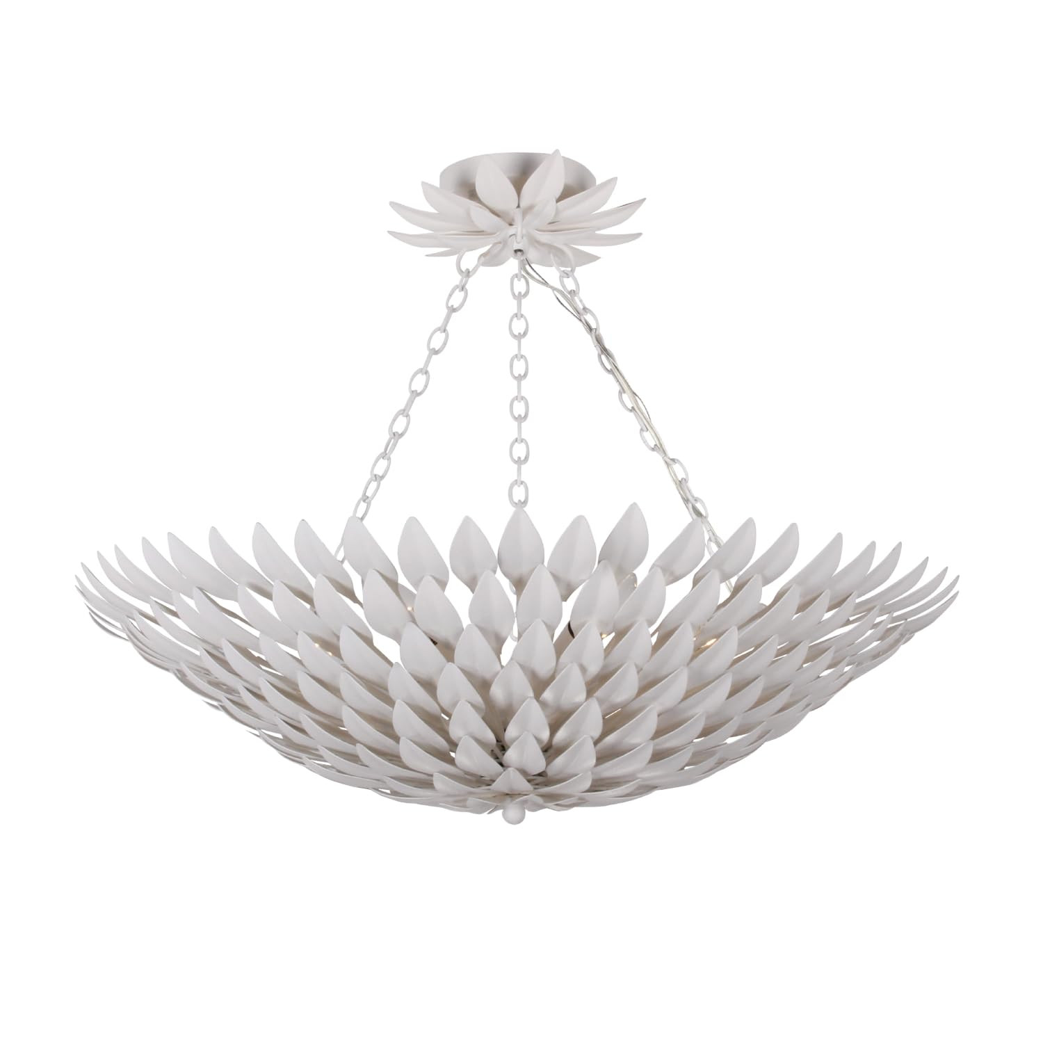Crystorama Broche 6 Light Matte White Semi Flush Mount | Amazon (US)