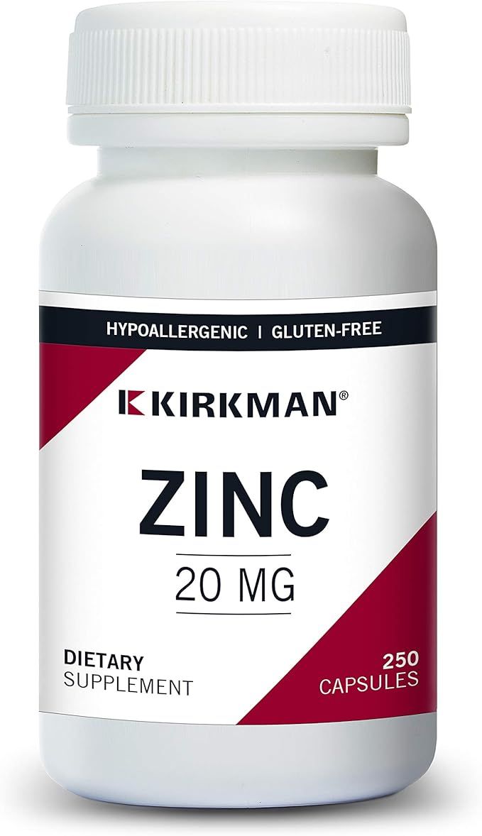 Kirkman Zinc 20 mg | 250 Vegetarian Capsules | Amazon (US)