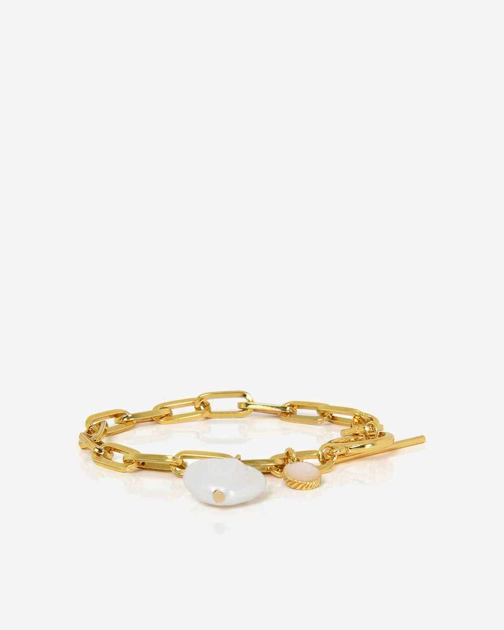 Forcast - Noa Pearl Chain Bracelet - Jewellery (Gold) Noa Pearl Chain Bracelet | THE ICONIC (AU & NZ)