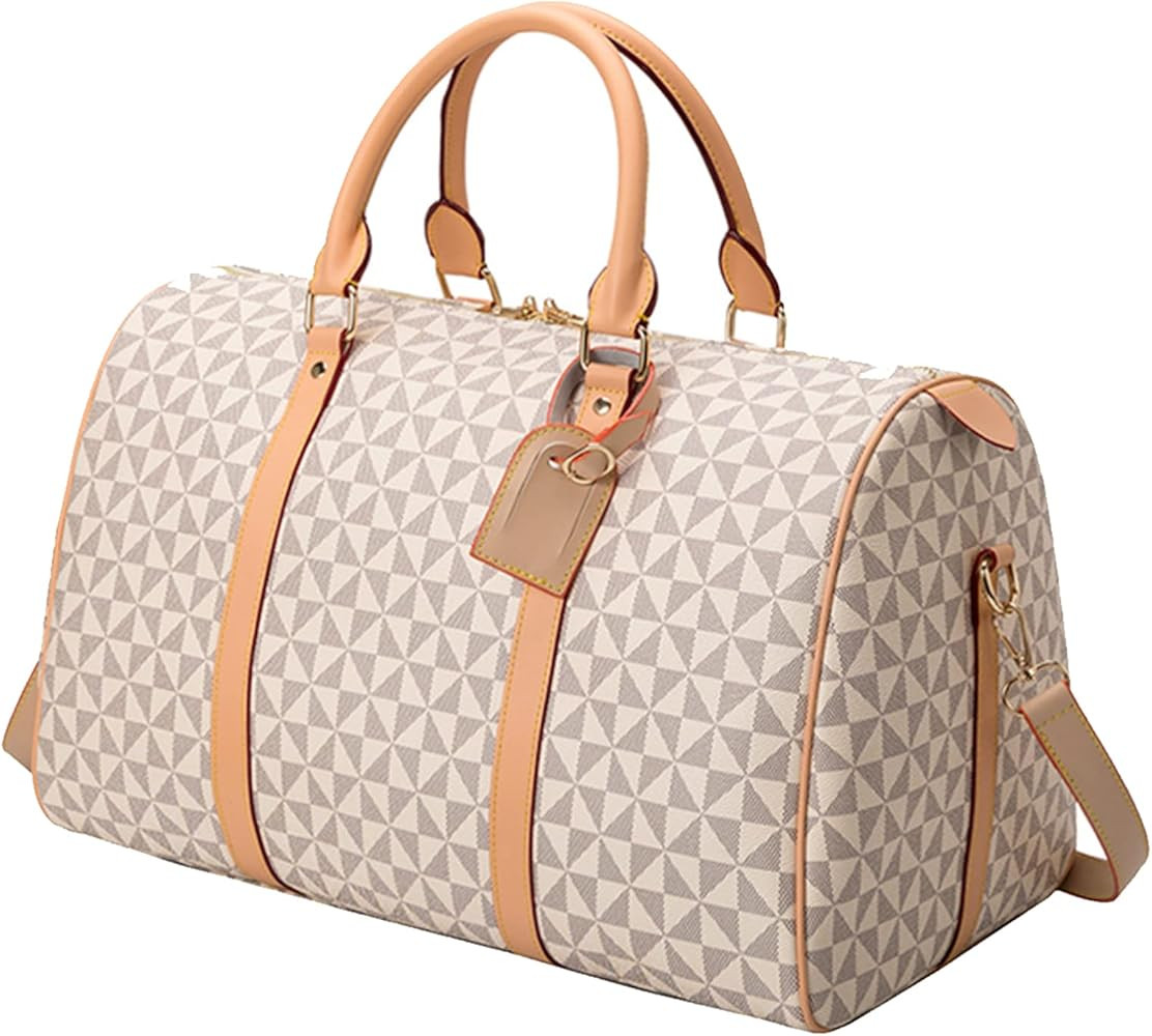 Large capacity Travel Duffel Bag for Women Men Lightweight Weekender Bag Overnight Bag with Toile... | Amazon (US)